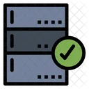 Datenbank Prufen Freigegebene Datenbank Server Prufen Symbol