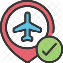 Flughafen überprüfen  Symbol