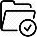 체크 표시 폴더 데이터 아이콘