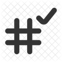 Check Hashtag  Icon