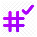Check Hashtag  Icon