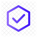 Check Hexagon Tick Done Icon