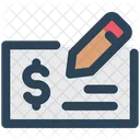 Check Bill Sign Icon