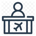 Check In Counter Building Blueprint Icon