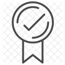 Check Mark Quality Ribbon Icon