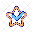 Check mark with star  Icon