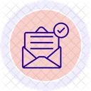 Check Message Line Icon Icon