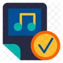 Check Music File Approve Music Music File Icon