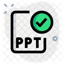 Ppt-Datei prüfen  Symbol