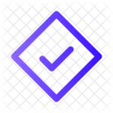 Check Rhombus Tick Done Icon