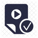 Check Video File Verified Video Video Accepted Icon