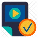 Check Video File Verified Video Video Accepted Icon