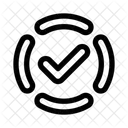 Check With Line Underline Check Validated Line Icon