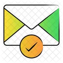 Checked Mail Verified Mail Message Icon