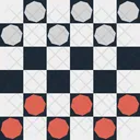 Checkers Board Game Sports Day Icon