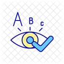 Checking eyesight  Icon