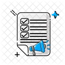 Megaphone And List Of Promotion Documents Icon