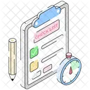 Checklist Deadline Time Limit Icon