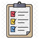 Graph Checklist Clipboard Icon