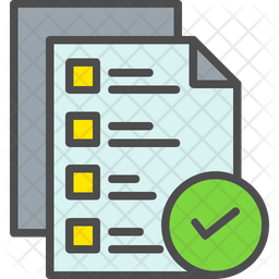 Checklist Icon - Download in Colored Outline Style