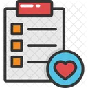 Checklist Clipboard Heart Icon
