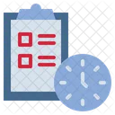 Checklist Board Clock Icon