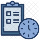 Checklist Board Clock Icon