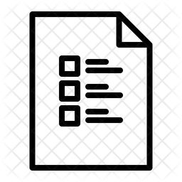 Checklist Document Icon - Download in Line Style