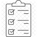 Checklist Thinline Icon Icon