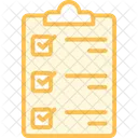 Checklist Duotone Line Icon Icon