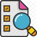 Checklist with Magnifier  Icon