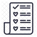 Checkliste To Do Liste Herz Symbol