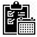 Zwischenablage Checkliste Kalender Symbol
