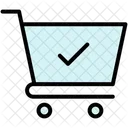 Checkmark Complete Shopping Cart Icon