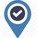 Checkmark Location Pin Location Pointer Icon