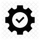 Checkmark in cogwheel  Icon