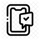 Checkmark On Mobile Screen Approval Checkmark Icon