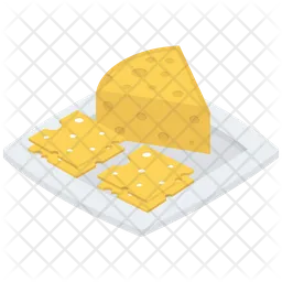 Cheddar Cheese Vector  Icon