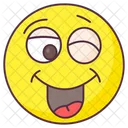 Cheeky Wink Emoji Laughing Expression Emotag Icon