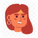Cheerful Smile Red Hair Icon