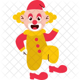 Cheerful Circus Clown  Icon