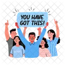 Cheering You Got This Encouragement Icon