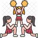 Cheerleader Pyramid Formation Icon