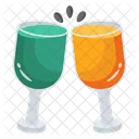 Cheers Clinking Glasses Wine Toast Icon