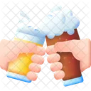 건배 맥주 음료 아이콘