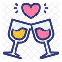Cheers Wine Glasses Icon