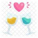 Cheers Wine Glasses Icon