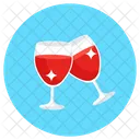 Cheers Toasting Wine Glasses Icon