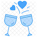 Cheers Heart Glass Icon