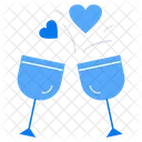 Cheers Heart Glass Icon